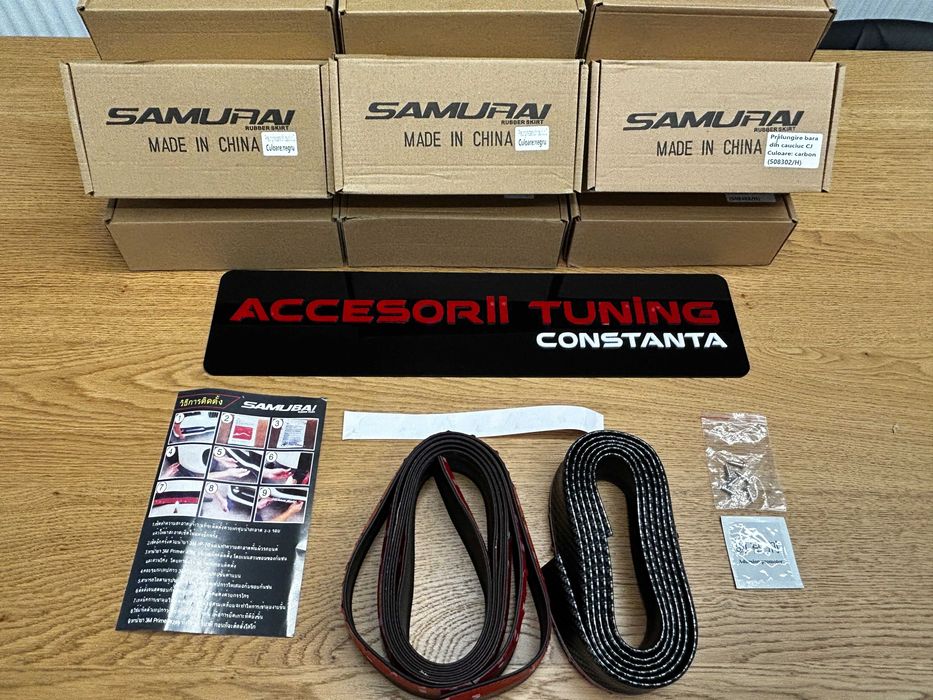 Prelungire Bara Fata / Lip - Model Universal Samurai Carbon / Negru