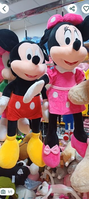 Плюшена играчка Мики и Мини Маус