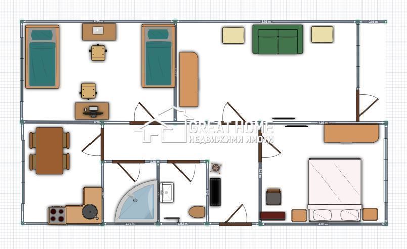 Продава се Четиристаен апартамент в Търговище, Запад 3 - 76 кв.м за 1141 €/кв.м - Снимка #7