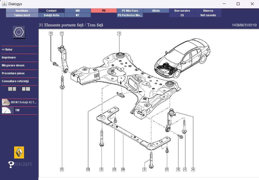 Soft Reparații Renault Dialogys 4.90 + VISU Diagrame electrice Română