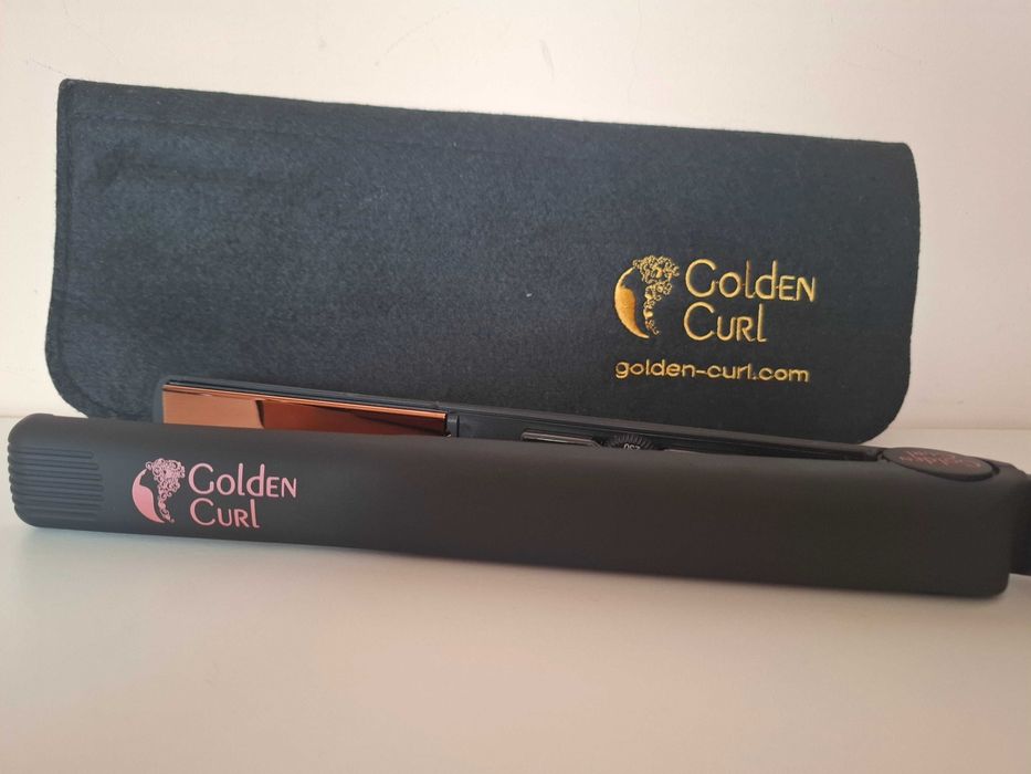 Преса за коса Golden Curl, розово злато, 230 градуса, LED индикация
