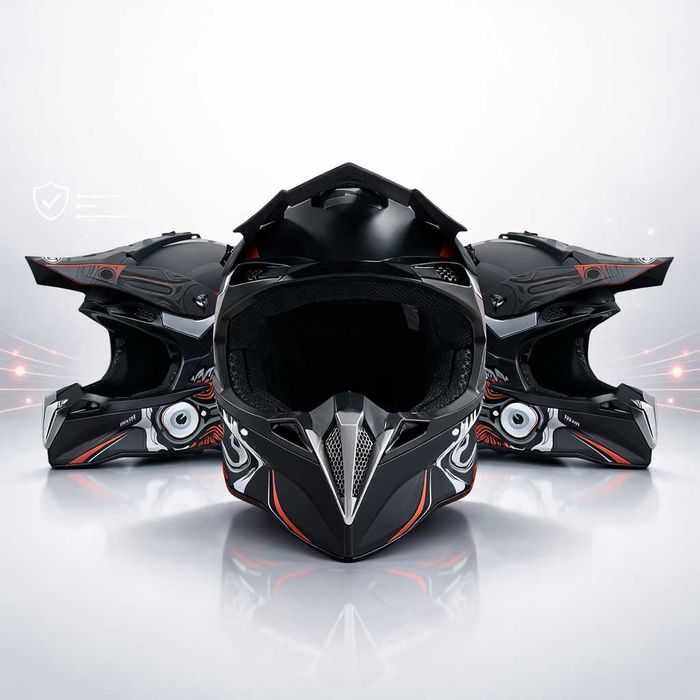 Кросова каска SPARK, Full Face, DOT Сертификат, Размер: S; M; L; XL