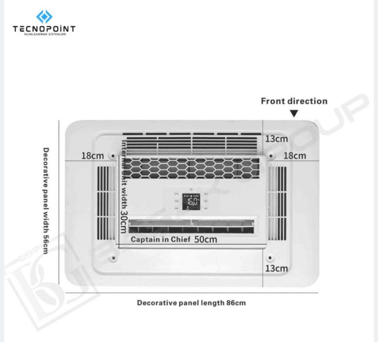 Tecnopoint PRO 24V таванен климатик