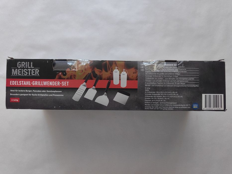 Spatule din otel inoxidabil pentru grătar Grill Meister