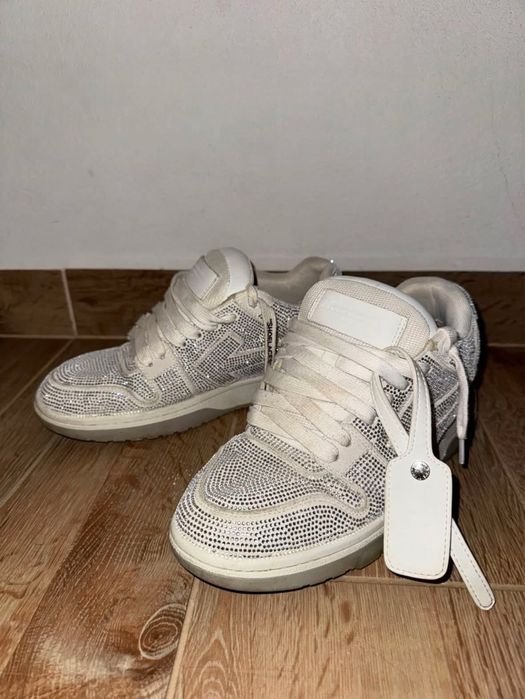 papuci off white crystal