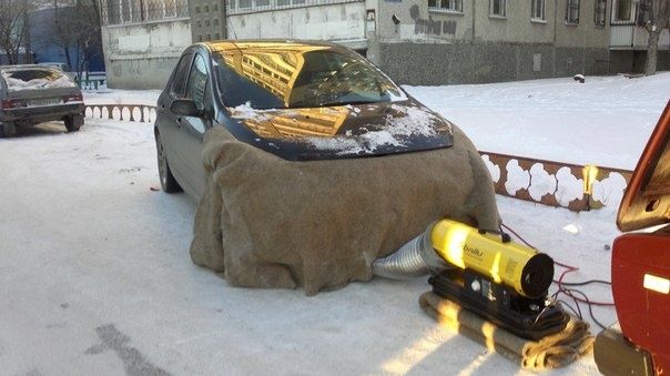 Отогрев авто , запуск двигателя