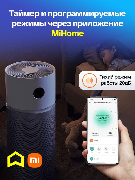 Xiaomi Elite 125 квадрат очиститель • havo tozalagich