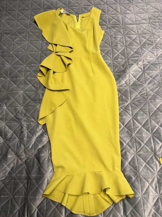Rochie midi verde lime