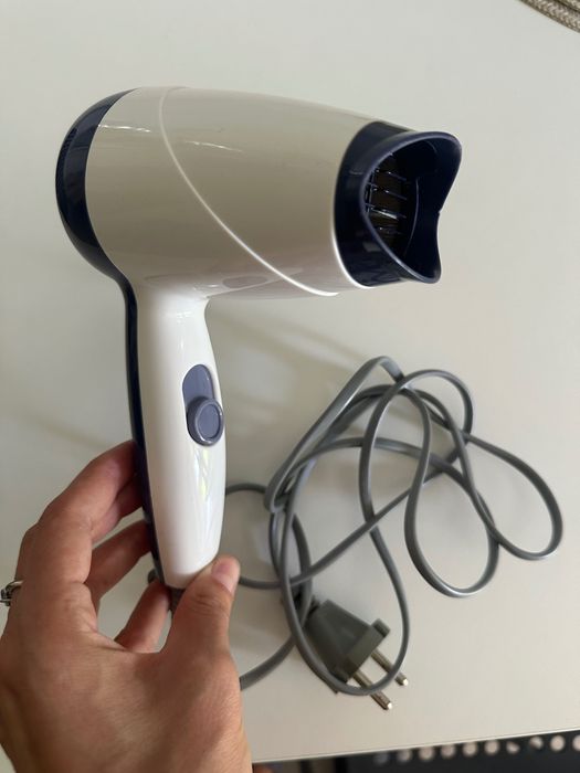 Uscator Philips HP8103, 1400 W, 2 trepte, Alb/Albastru