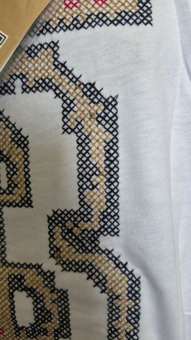 Tricou Burberry, nou, alb, S-XXL, imprimeu cusut, eticheta Farfetch, unisex