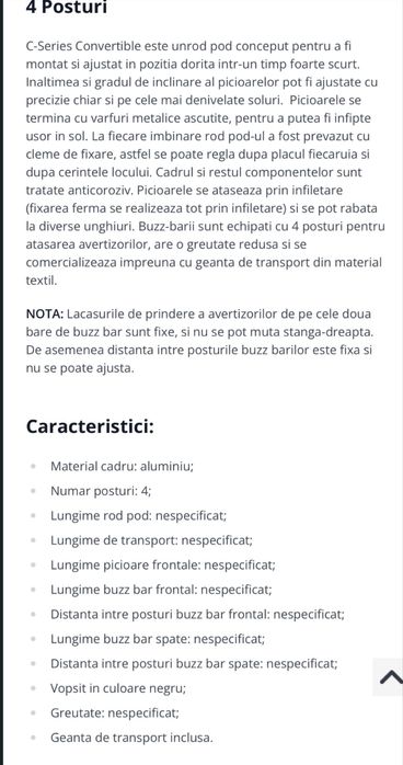 Vand Rod Pod Prologic C Series - 4 lansete - NOU