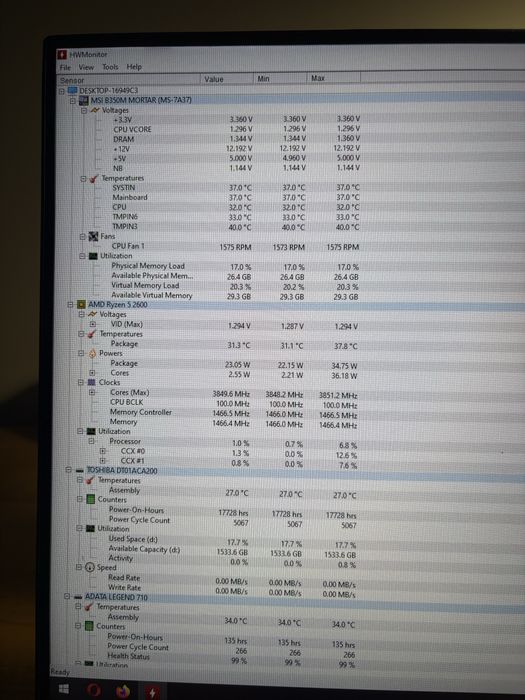 Sistem Ryzen 5 cu Vega 56 si 2 monitoare de gaming.