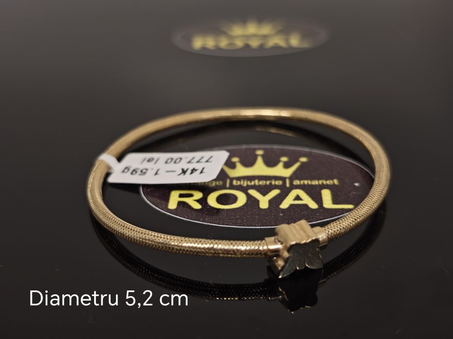 Bijuteria Royal: Brățară aur 14k/1.59 gr