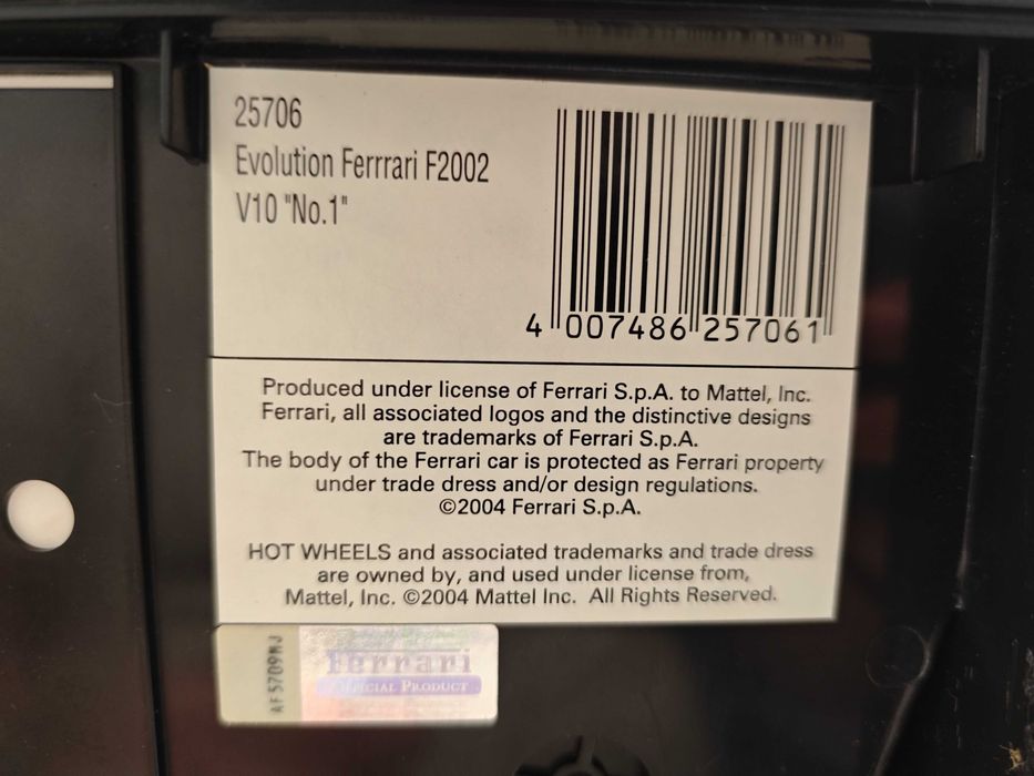 Колекционерска лимитирана серия модел на Ferrari F2002 V10 No. 1