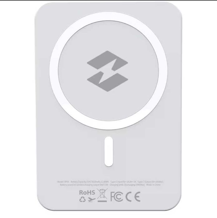 Външна батерия INFINIX 3000mAh, безжично зареждане, iPhone, Power Bank