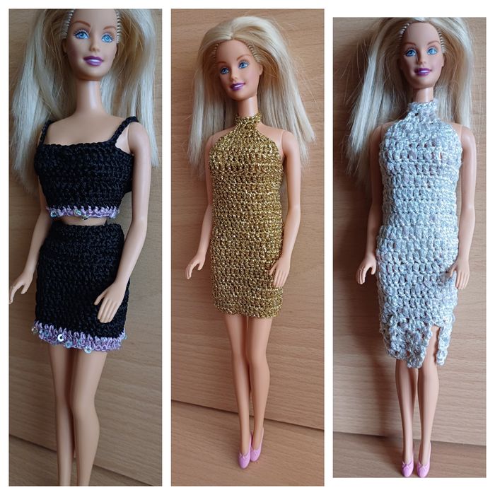 Плетени дрехи за кукла Барби 1966
