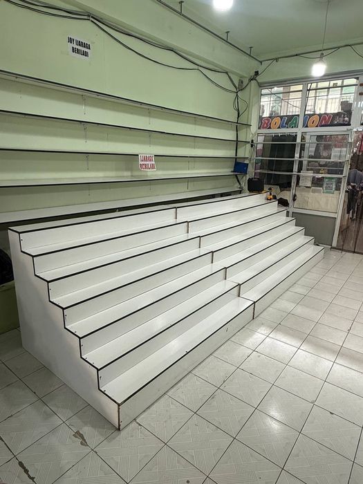 ОБУВЬ УЧУН ПОЛКА СТИЛАЖЛАР СОТИЛАДИ, читлари  Кромка килинган 6 метрли