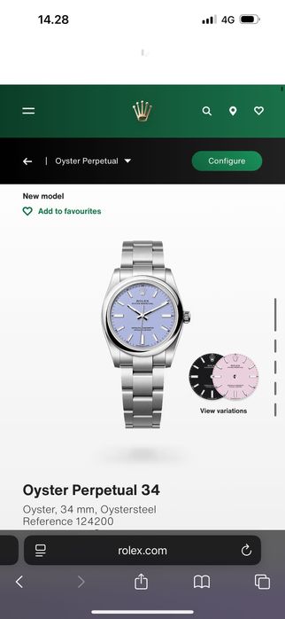 Rolex 34mm new color