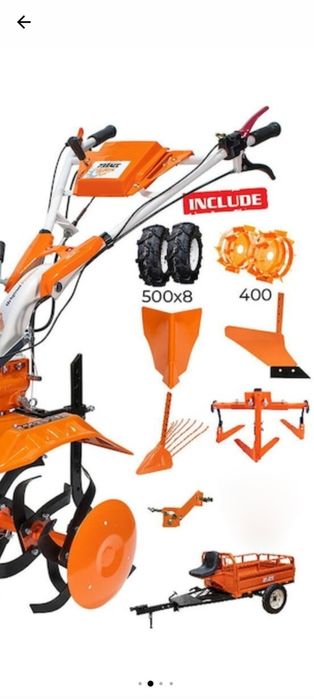 Motocultor Ruris Zimbru / Remorca Rotakt