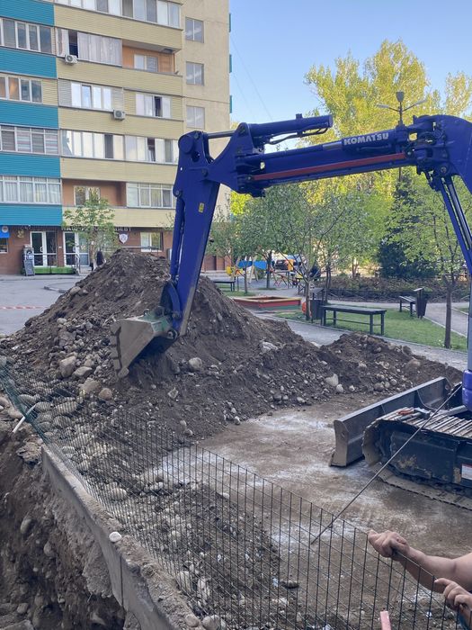 Услуги мини экскаватора, гидромолот, ямобур