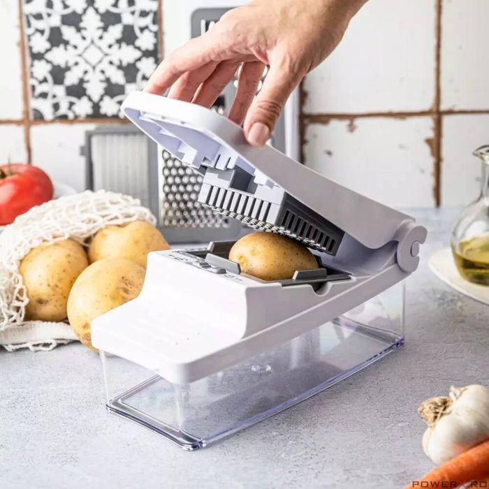 Dispozitiv pentru tocat legume, cu 5 lame interschimbabile, KingHoff