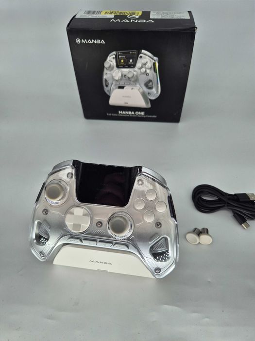 Controller Gaming Wireless Manba One Transparent, Ecran LED - Grad B