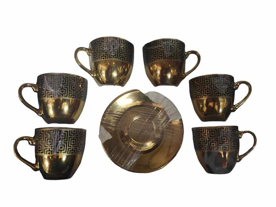 Луксозен комплект за кафе 6 бр. чаши + 6 бр. чинийки