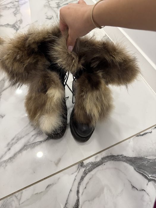 Черни боти естествен косъм естествена кожа