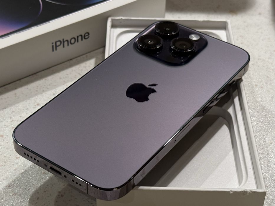 iPhone 14 Pro 256GB Deep Purple – Перфектен, 100% Батерия!