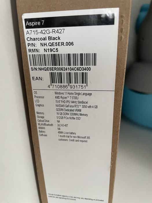 Ноутбук Acer Aspire 7