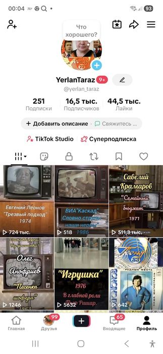 Французский аккаунт в Тик Токе.