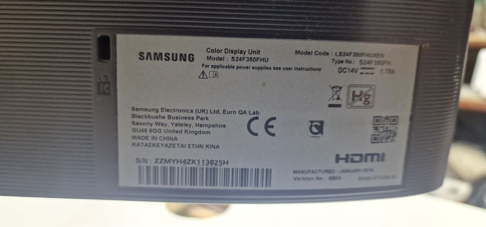 Monitor Samsung 24 inch (S24F350FHU) – Full HD, Design Slim, Stare Exc