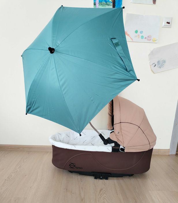 Универсален чадър за количка с UV50+ защита и гъвкаво рамо