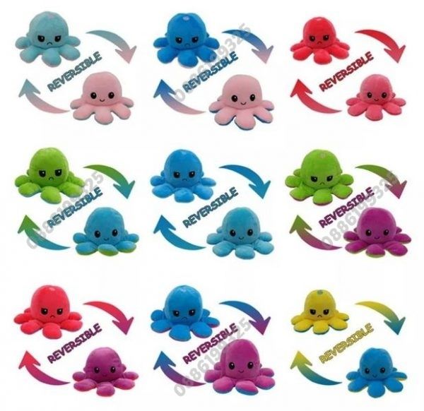 Плюшен Октопод с две лица, Голям плюшен октопод