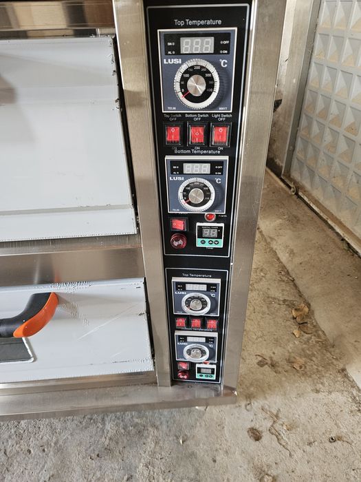 Фурна Печка за Закуски Пици Хляб със шамотни плочи отдолу Трифазна 2-к