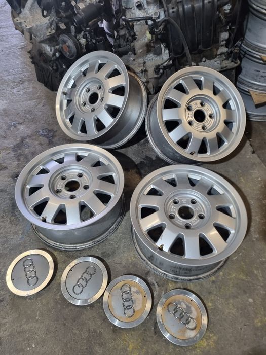 Set 4 x Jante R15 Aliaj 5x112 oem Audi A4 B5 6J ET 45 Jante usoare!