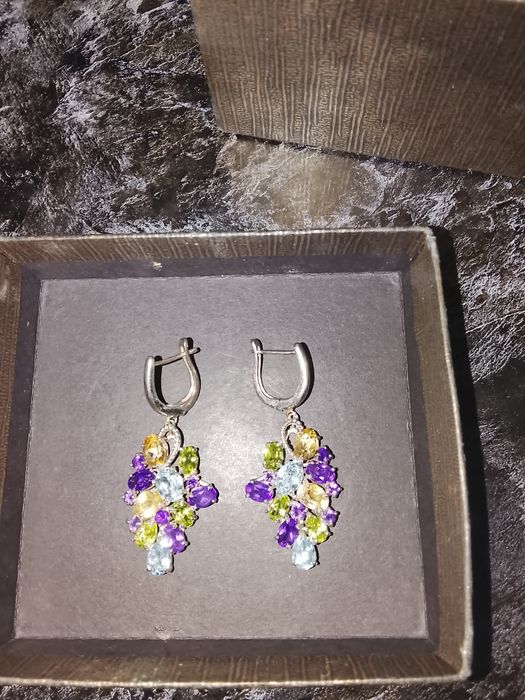 Сережки 925 камни