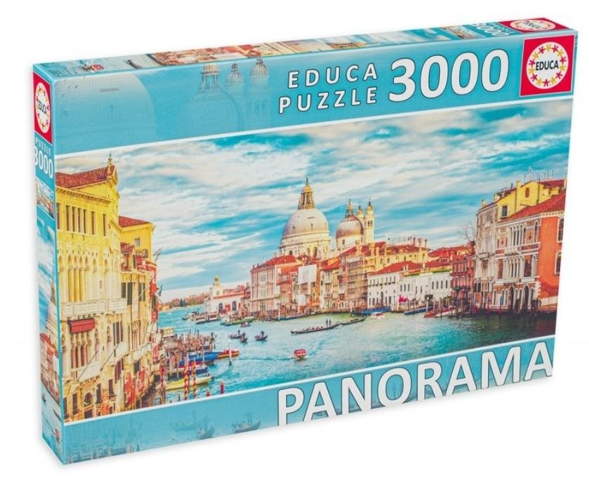 Панорамен пъзел Educa от 3000 части - Гранд канал Венеция