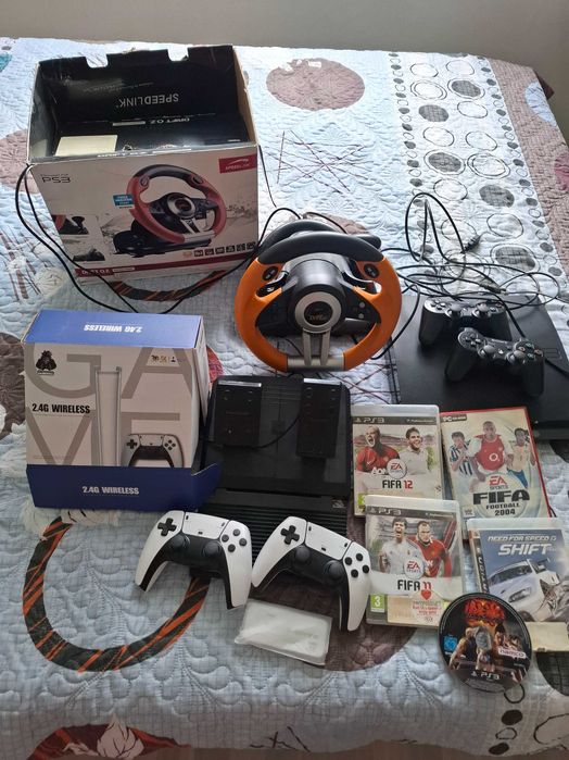 697342PS3 С КОРМИЛО ПЕДАЛИ ИГРИ И РЕТРО конзола с 30 000 ИГРИ