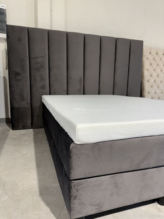 Pat tapitat tip springbox 140x200 cu topper 9 cm | IMPORT GERMANIA