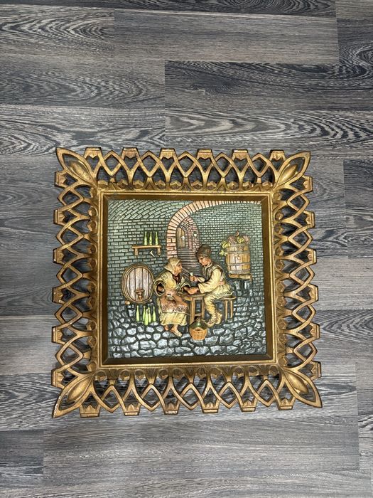 Vand tablou unicat vintage in basorelief