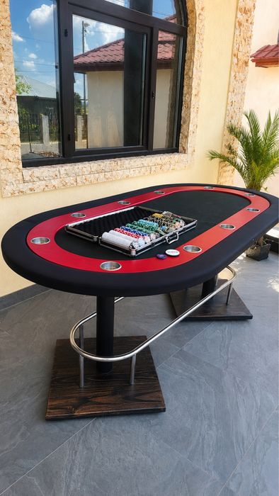 Masa poker speciala full cu jetoane carti buton de delear fullll