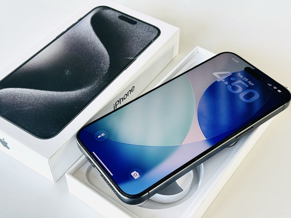 Iphone 15 Pro Max 1TB Black Titanium 100% Батерия! Гаранция 6 месеца