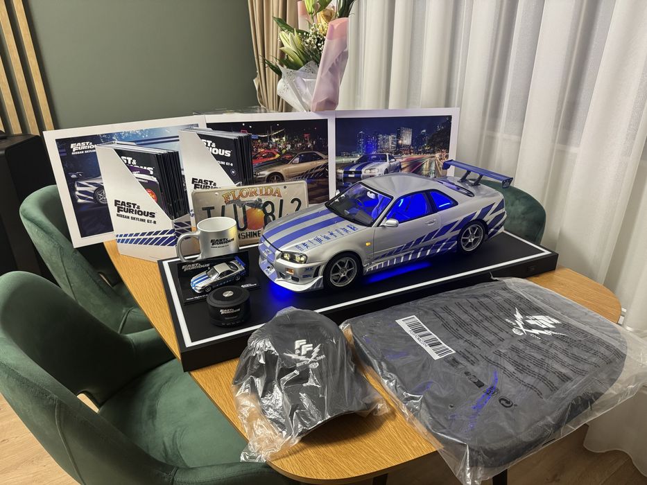 DeAgostini Nissan Skyline R34 GT-R 1:8 Fast and Furious Fanhom macheta