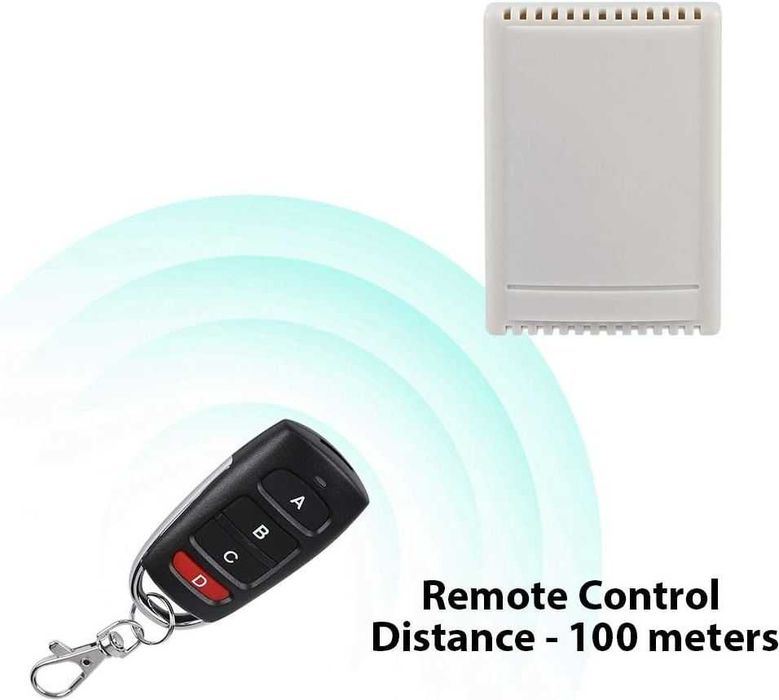 Comutator releu wireless 4 relee + telecomanda automatizari porti 12 V