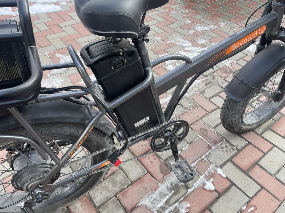 Электровелосипед леопард с двумя аккумуляторами