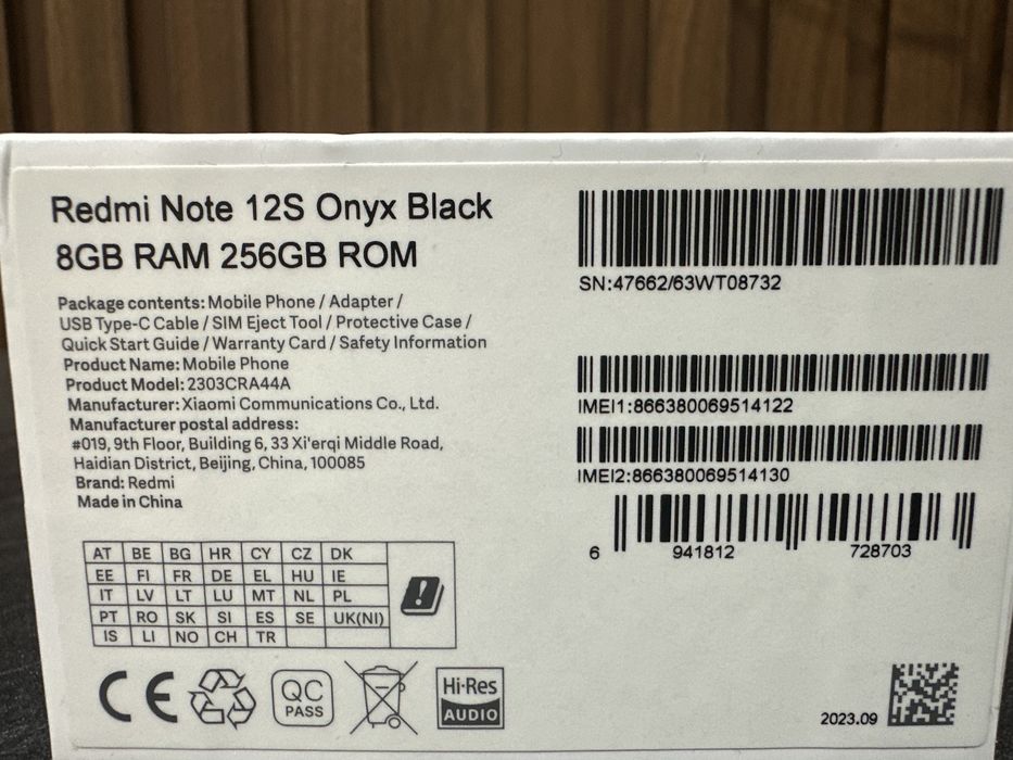 Redmi note 12 s коробка есть торг есть