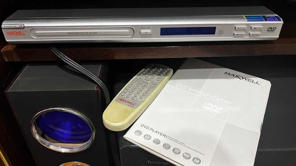 Продам DVD плеер MAXWELL с колонками и телевизором SONY Trinitron