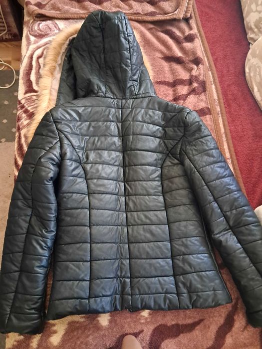 Дамско кожено яке от естествена кожа и естествен косъм