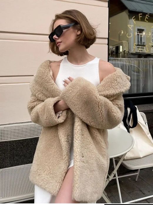 Шуба Чебурашка натуральная шерсть